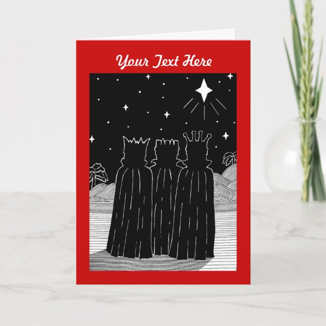 Drei Könige und schwarz-weiße Weihnachten der Ster (Vorderseite)