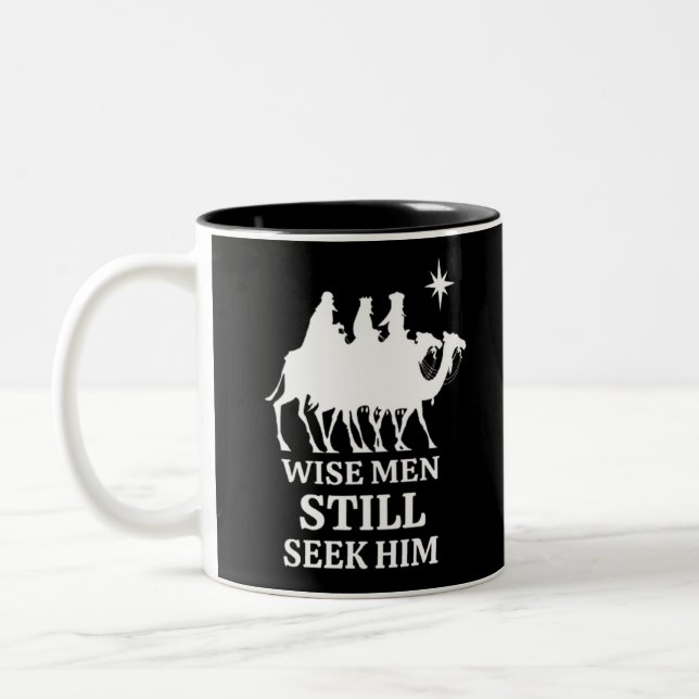 Drei Könige Weisen suchen ihn noch Zweifarbige Tasse (Links)