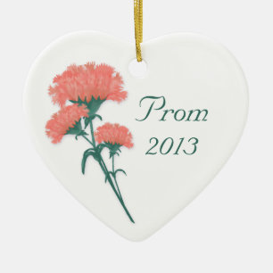Drei Korallen Rose Rosa Nelken Prom Keepake Keramik Ornament