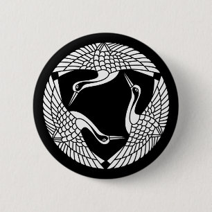 drei Kraniche Button