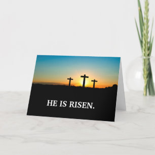 Drei Kreuze an der Ostküste Calvaries Feiertagskarte