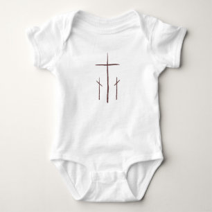 Drei Kreuze auf Golgota Baby Strampler