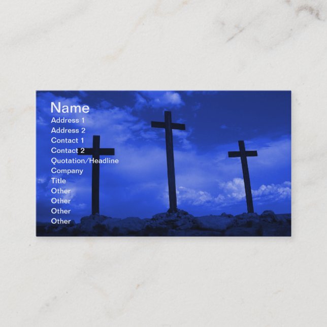 Drei Kreuze Geschäftskartenkunst Jesuss Visitenkarte (Vorderseite)