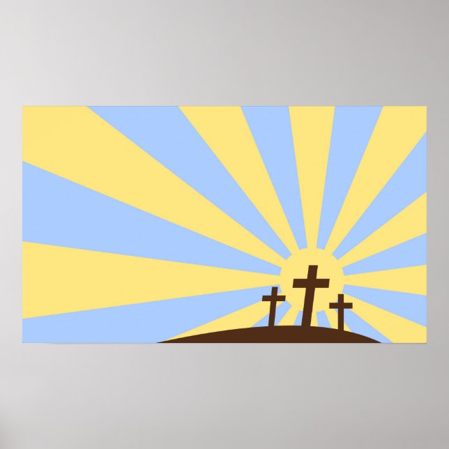 Drei Kreuze Poster (Vorne)