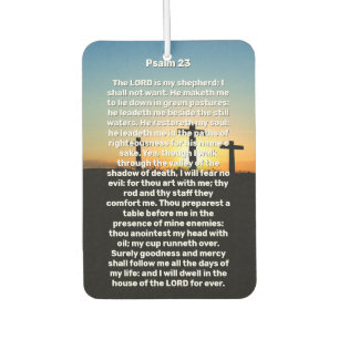 Drei Kreuzungen Psalm 23 Sunset Memorial Autolufterfrischer