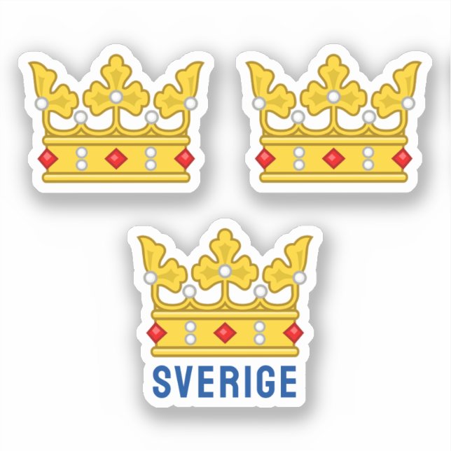 Drei Kronen Schwedens Aufkleber (Vorderseite)