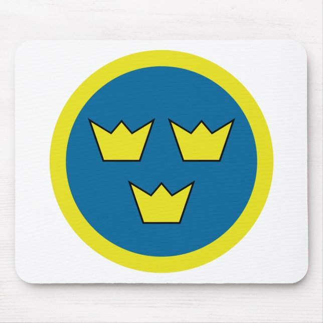 Drei Kronen Schwedische Insignien Mousepad (Vorne)