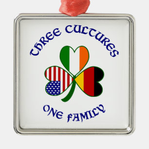 Drei Kulturen Deutsch Silbernes Ornament