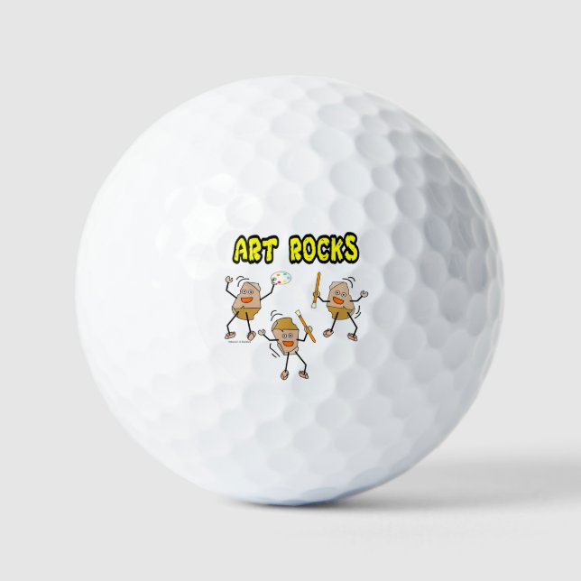 Drei Kunstrocks Golfball (Vorderseite)