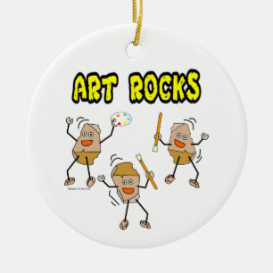 Drei Kunstrocks Keramik Ornament