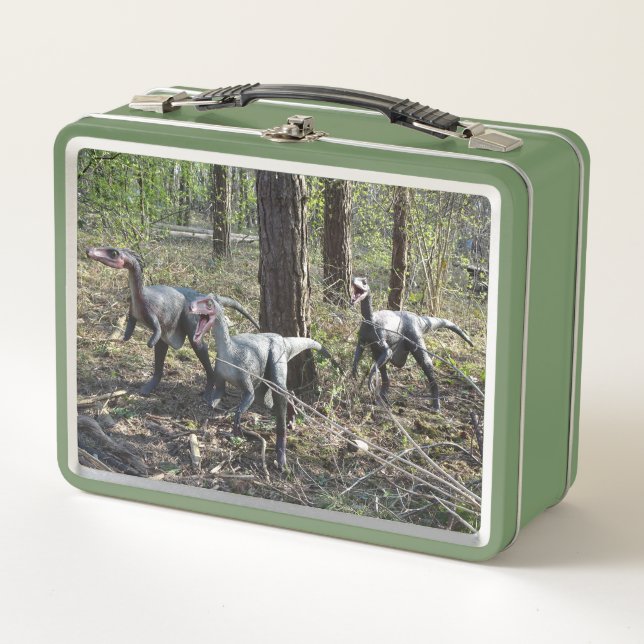 Drei laufende Dinosaurier Lunchbox (Vorderseite)