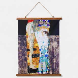 Drei Lebensjahre, Gustav Klimt Wandteppich Mit Holzrahmen