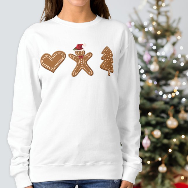 Drei Lebkuchenformen Sweatshirt (Festive design for the Holiday season.)