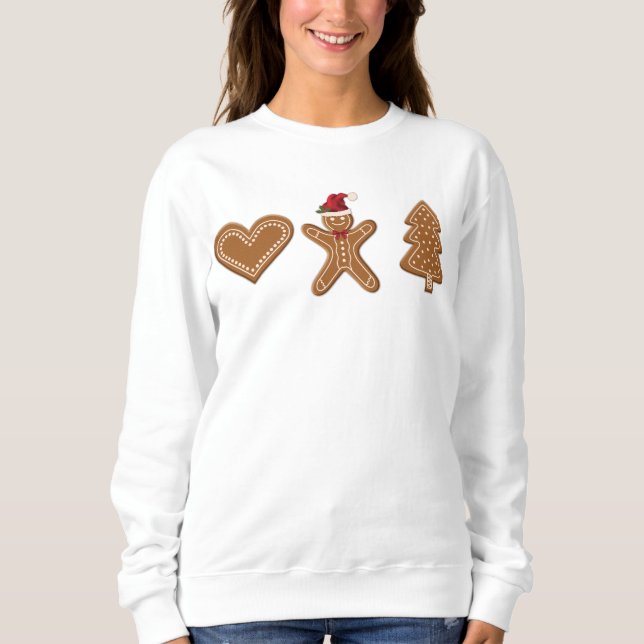 Drei Lebkuchenformen Sweatshirt (Vorderseite)
