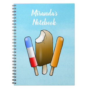Drei leckere Eis am Stiel Notizblock