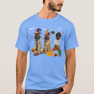 Drei Leonberger Hunde Hexenmilch Halloween Mummy B T-Shirt