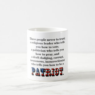Drei Leute, denen man nie trauen kann; Kaffeetasse