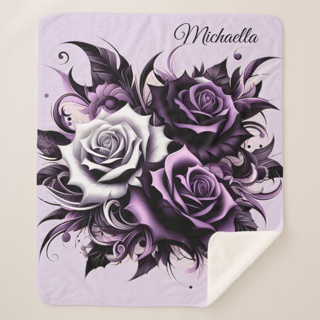 Drei Lila Rose Sherpadecke (Vorderseite)