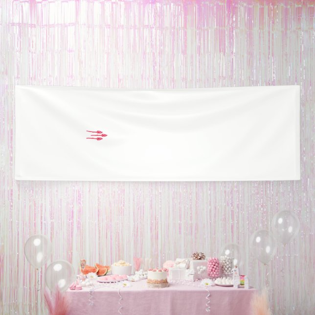 Drei Lollipops in Rot- und Rosatönen Banner (Party)