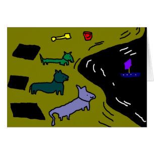 Drei lustig aussehende Hunde...