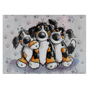 Drei lustiges Bernese GebirgshundeSchneidebrett Schneidebrett