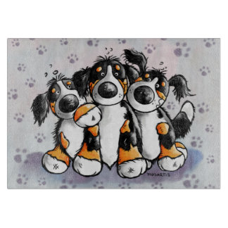 Drei lustiges Bernese GebirgshundeSchneidebrett Schneidebrett
