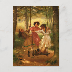Drei Mädchen auf dem Laufsteg Postkarte