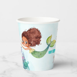 Drei Mal in die Sea BrownMeerjungfrau Mädchen 3. G Pappbecher