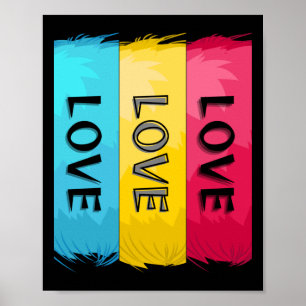 Drei-mal-Liebe-Design Poster