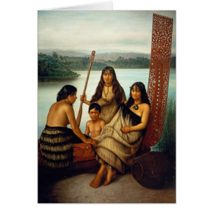 "Drei Maori- Mädchen und ein Junge" - G. Lindauer