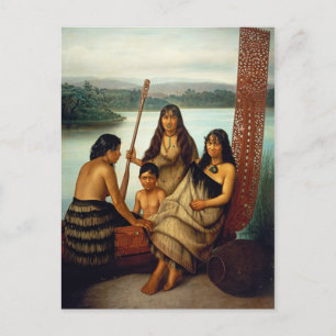 'Drei Maori-Mädchen und ein Junge' - Lindauer-Post Postkarte