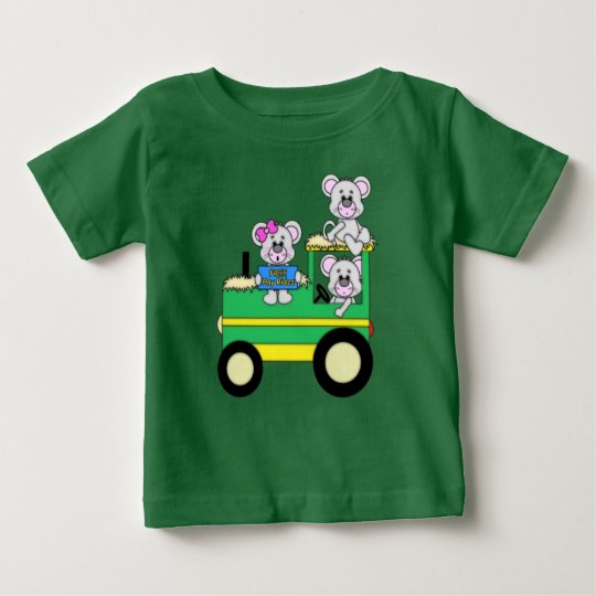 Drei Mäuse, die graue Maus spielen Baby T-shirt