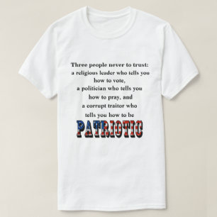 Drei Menschen vertrauen niemals: T-Shirt