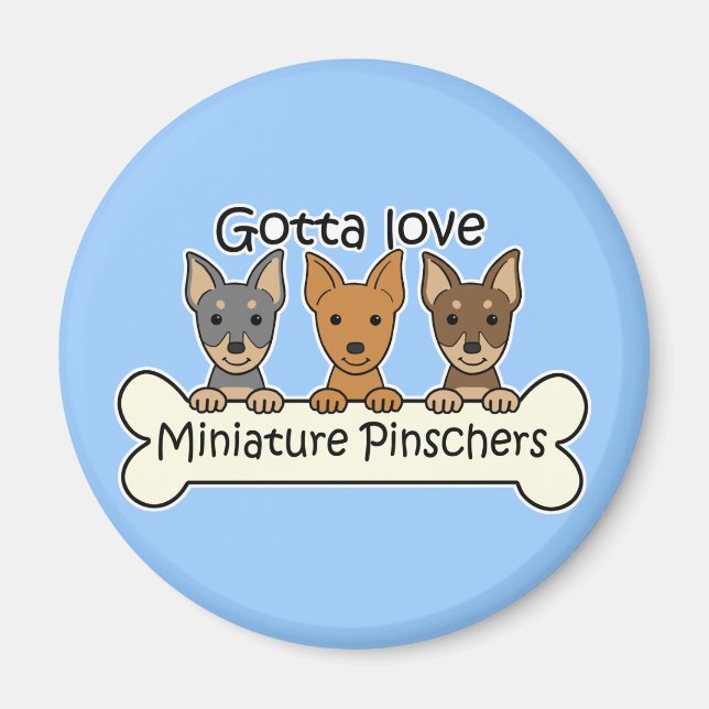 Drei Miniaturpinschers Magnet (Vorne)