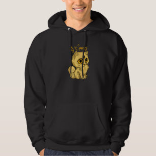 Drei Mit Augen Katze Ich schätze Meh Halloween Kos Hoodie