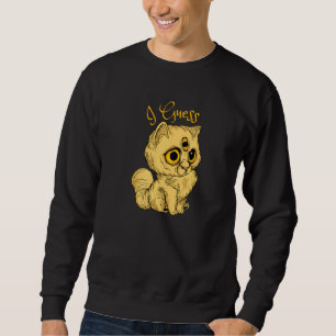 Drei Mit Augen Katze Ich schätze Meh Halloween Kos Sweatshirt