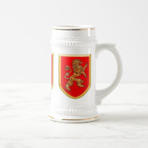 Drei mittelalterliches Löwe-Schild