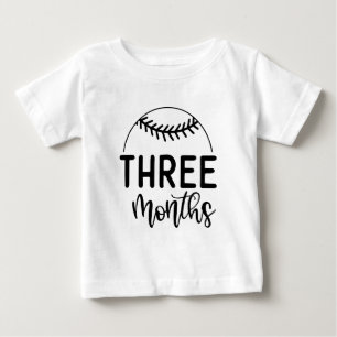 Drei Monate Baseball Baby Milestone - T-shirt