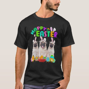 Drei Mops mit sonnigen Ohren Mops Frohe Ostern T-Shirt