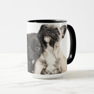Drei Mops Welpen Tasse