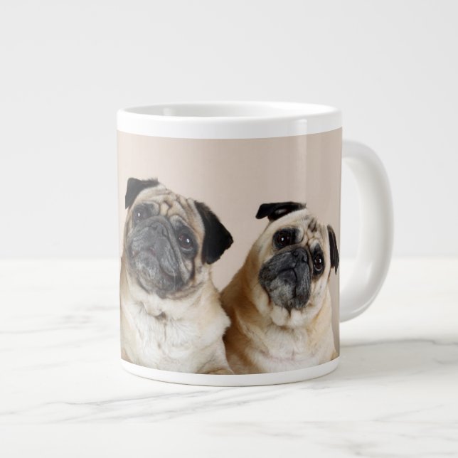 Drei Möpsen Jumbo-Tasse (Vorderseite Rechts)