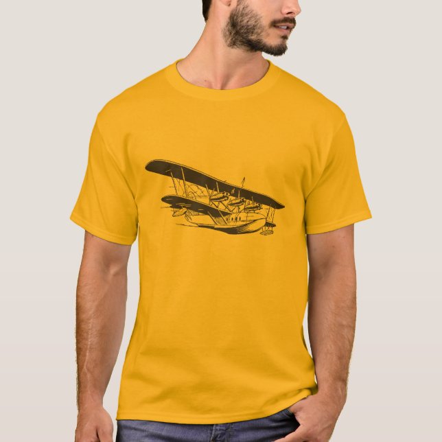 Drei Motor-Seeflugzeug T-Shirt (Vorderseite)