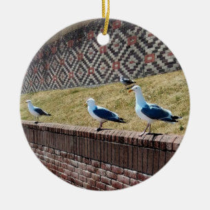 Drei Möwen Keramik Ornament