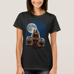 Drei Murmeltiere und ein Mond Lustiger Murmeltiert T-Shirt