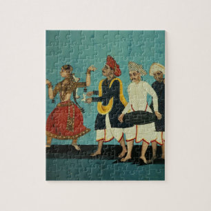 Drei Musiker und eine Tänzerin, Tanjore, Tamil