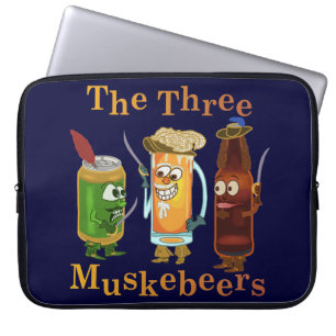 Drei Muskebeers lustiges Bier-Wortspiel Laptopschutzhülle