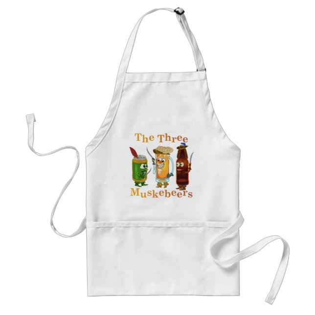Drei Muskebeers lustiges Bier-Wortspiel Schürze (Vorne)