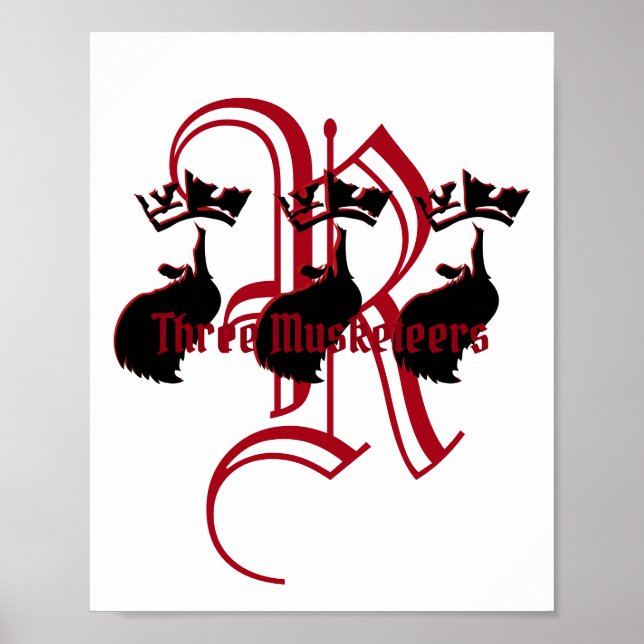 Drei Musketiere mit Knight Initial Poster (Vorne)