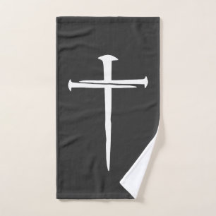 Drei Nägel Christliches Weißkreuz Badhandtuch Set