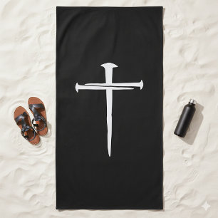 Drei Nägel Christliches Weißkreuz Strandtuch